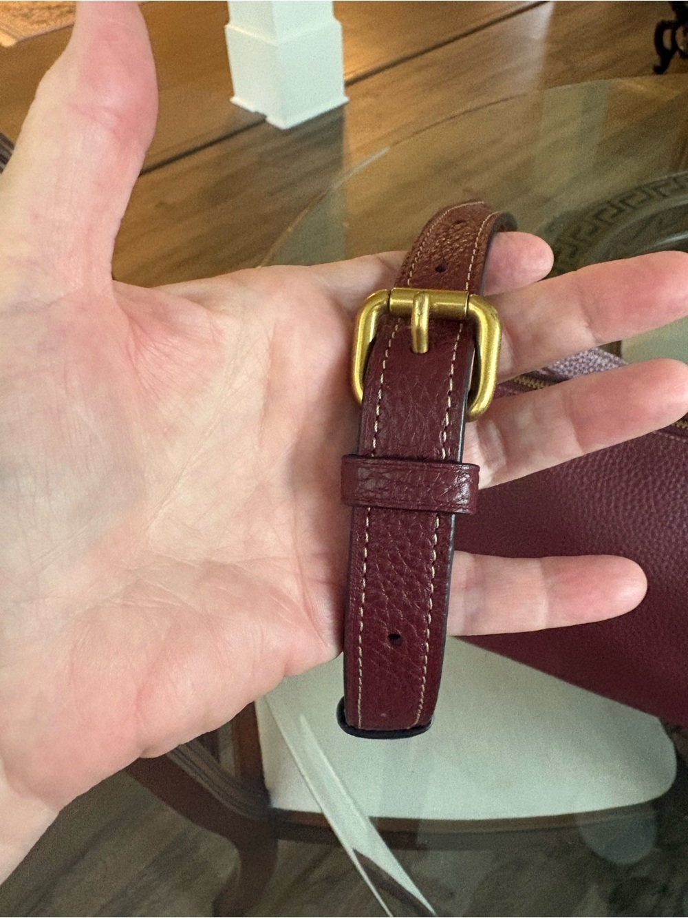 ♥️♥️COACH SHAY CONVERTIBLE SHOULDER/CROSSBODY BURGUNDY PEBBLED LEATHER BAG!♥️♥️ - Picture 7 of 10